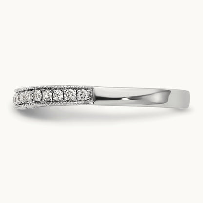 Diamond Wedding Band, 14K White Gold
