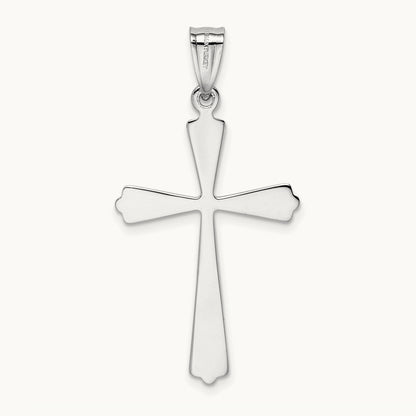 Polished Cross Pendant, 14K White Gold