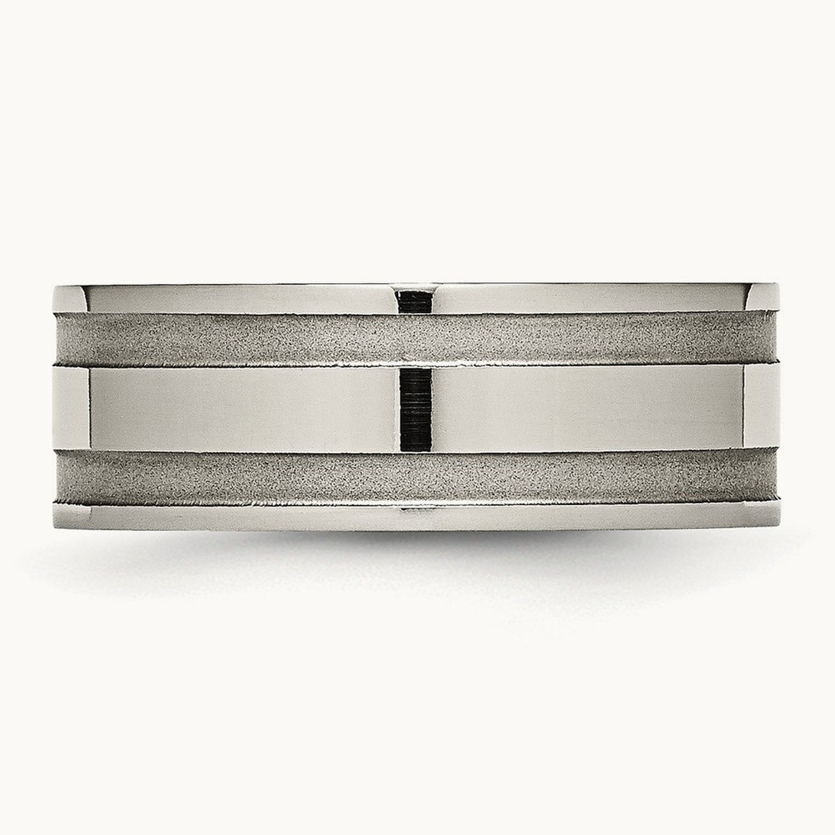 Brushed and Polished Grooved Band — photo set (2)