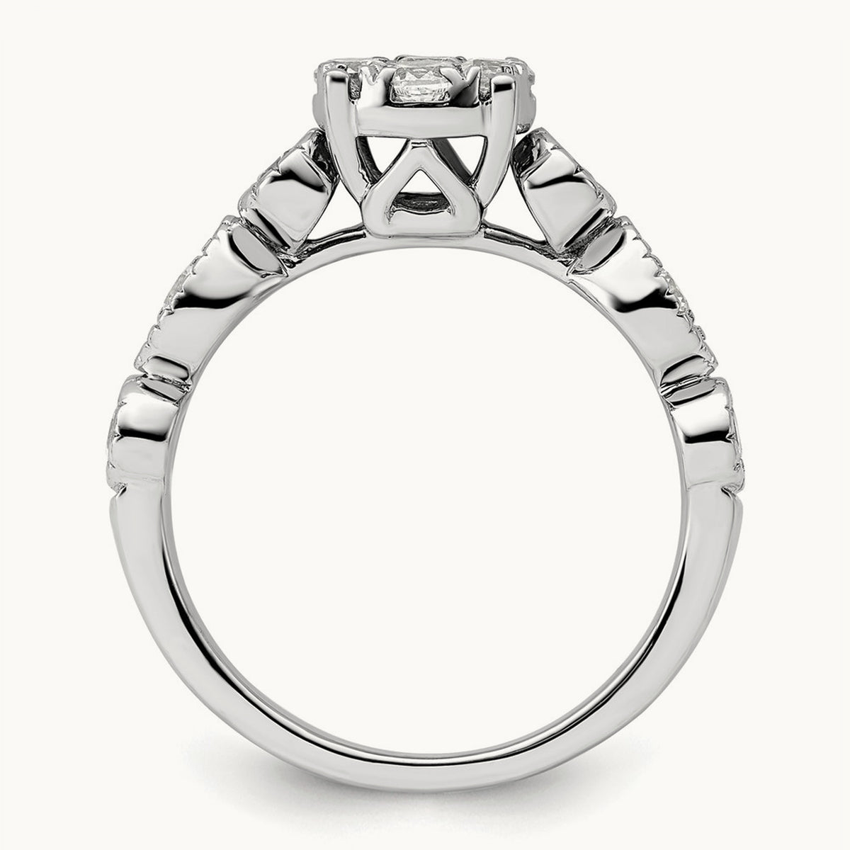 Cluster Engagement Ring, 0.75 ct tw Lab-Grown Diamond
