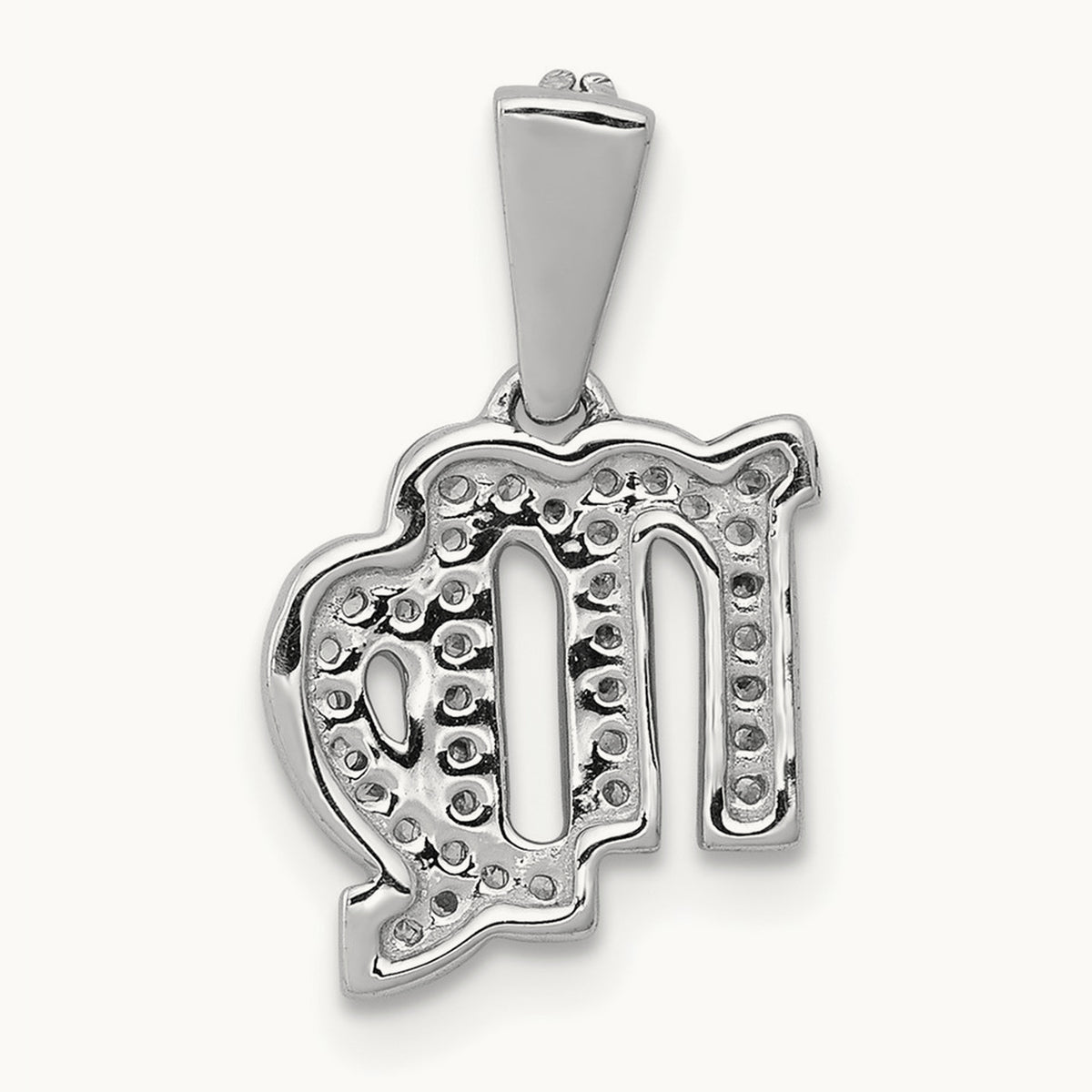 Diamond Virgo Zodiac Pendant, 14K White Gold