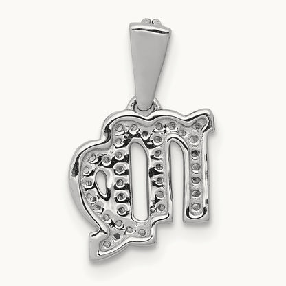 Diamond Virgo Zodiac Pendant, 14K White Gold