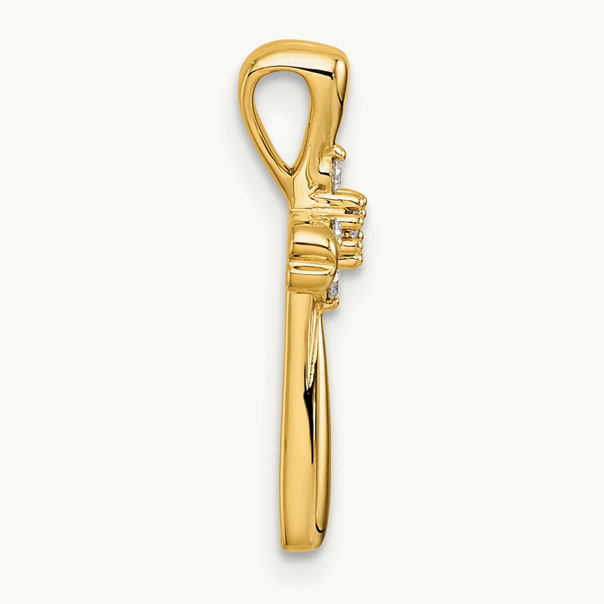 Diamond Cross Slide Pendant — 20.2mm