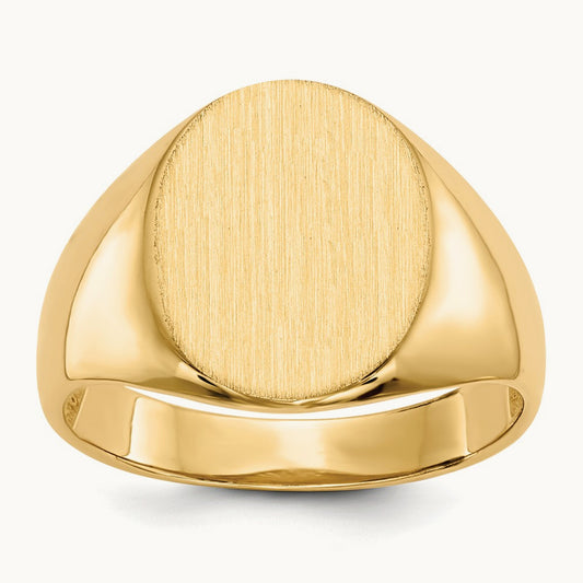 Open Back Mens Signet Ring — photo set