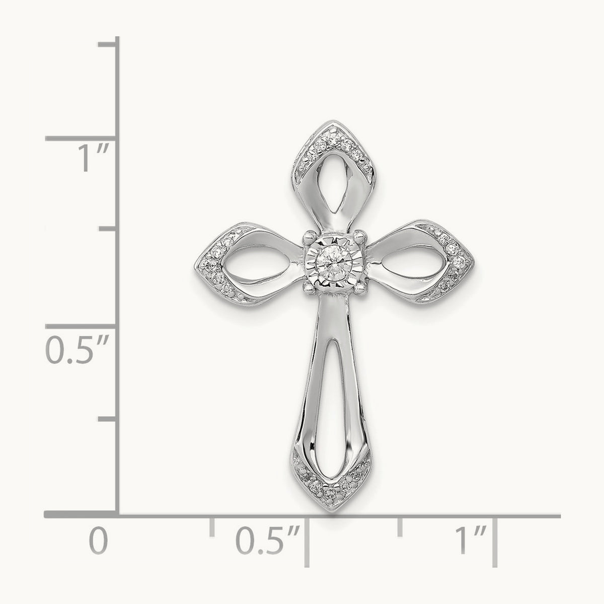1/8ct. Diamond Cross Chain Slide — photo set