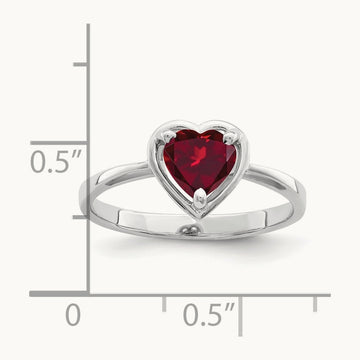 Heart Created Ruby ring — photo set