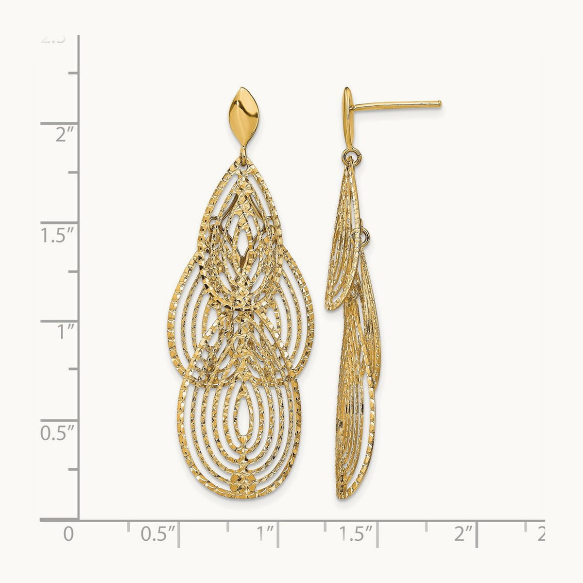 Polished D/C Post Dangle Earrings — Leslie's