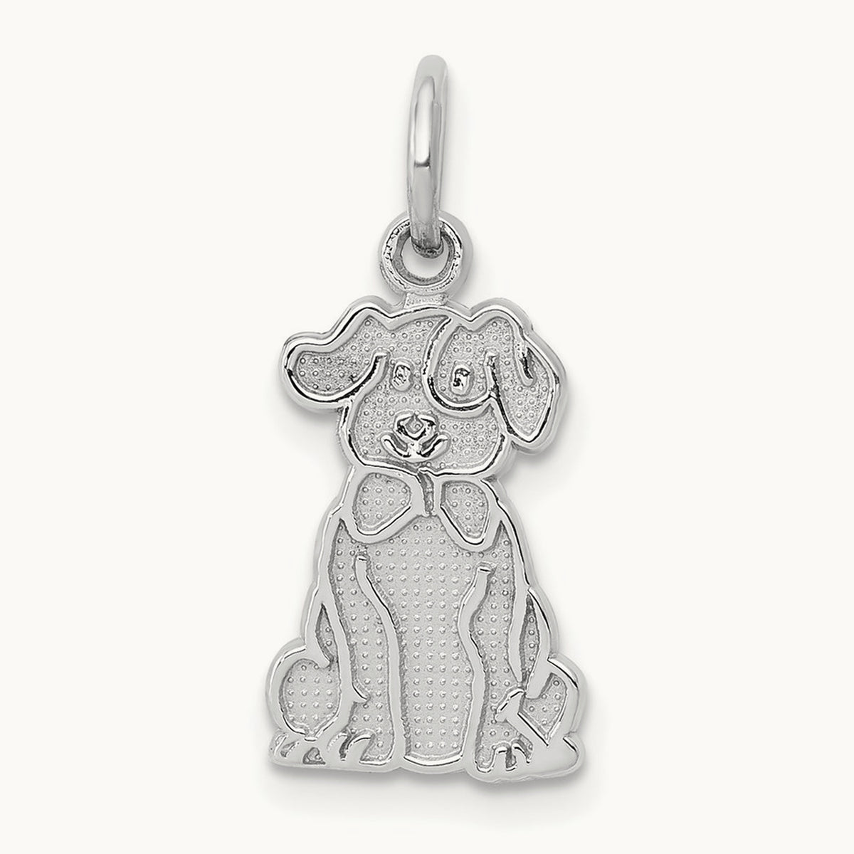 Puppy Charm, 14K White Gold