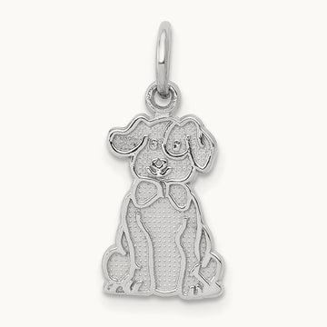 Puppy Charm, 14K White Gold