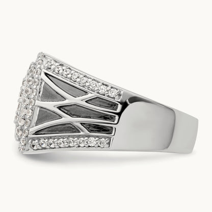 Side Design Men's Ring, 1.00 ct tw Lab-Grown Diamond