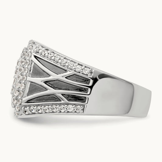 Side Design Men's Ring, 1.00 ct tw Lab-Grown Diamond