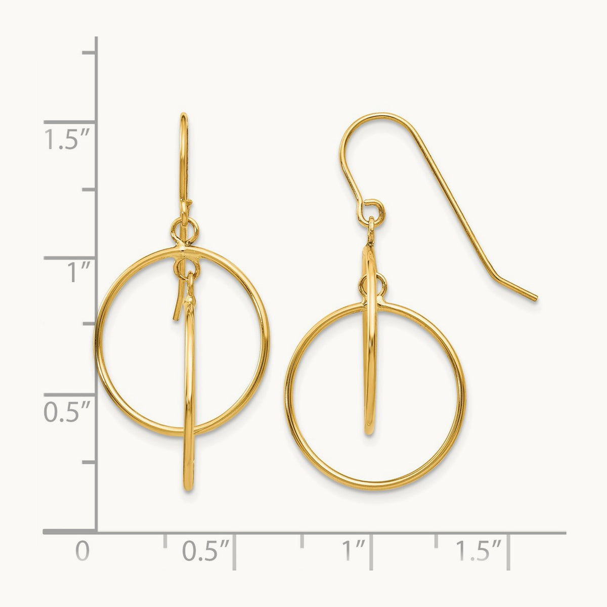 Polished Circles Dangle Earrings — photo set