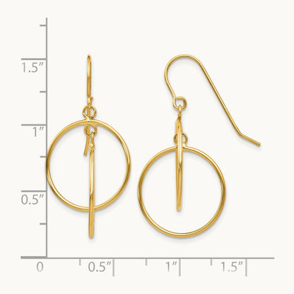 Polished Circles Dangle Earrings — photo set