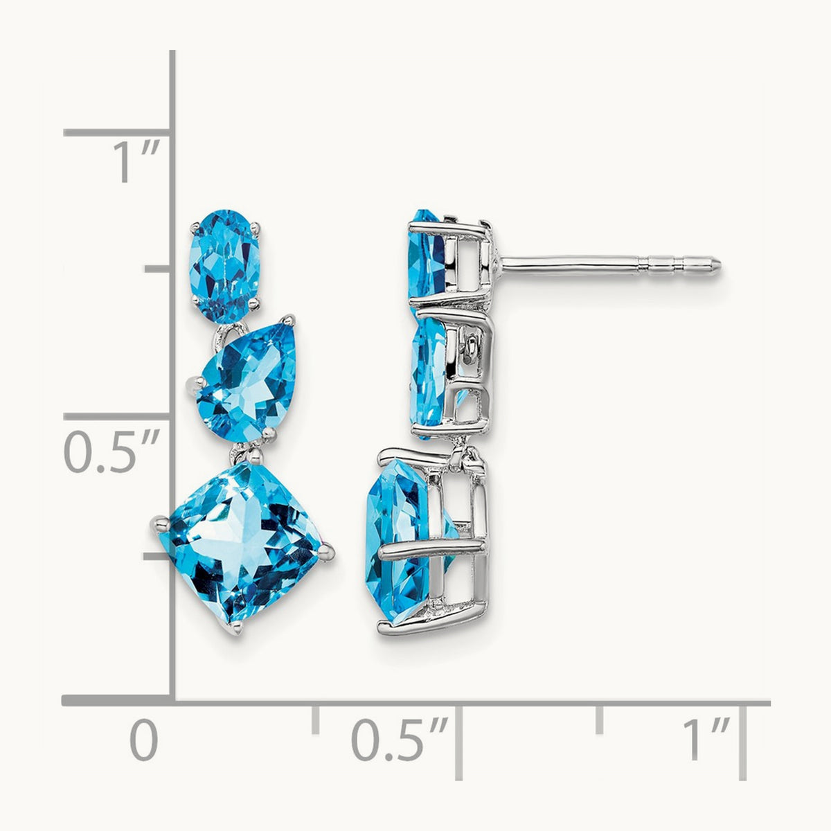 Blue Topaz Dangle Earrings — photo set