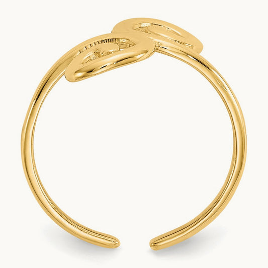 Swirl Toe Ring, 14K