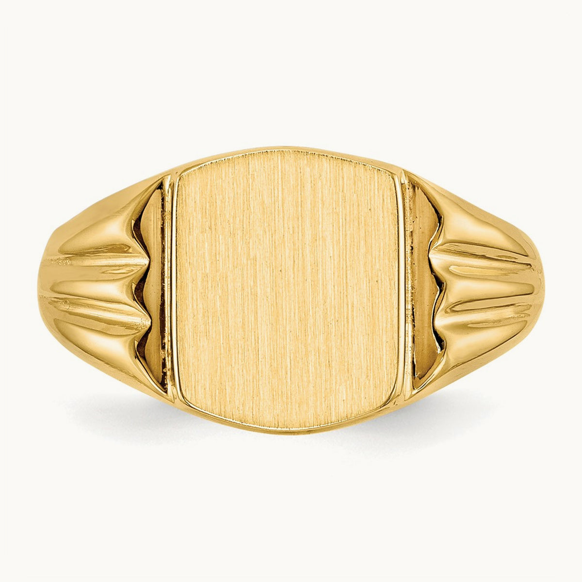 8.5x10. Closed Back Signet Ring, 5mm, 14K