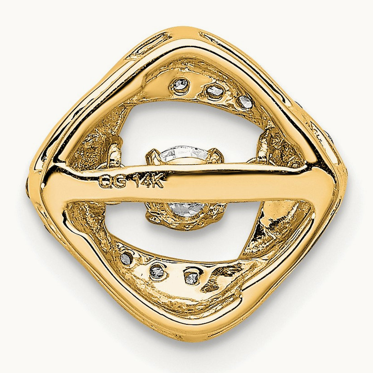 Intertwined Circles Pendant, 0.25 ct tw Lab-Grown Diamond — 14K Yellow Gold