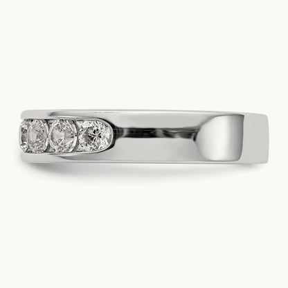 7- Stone Closed Channel Band Mounting, 3.1mm, 14K White Gold