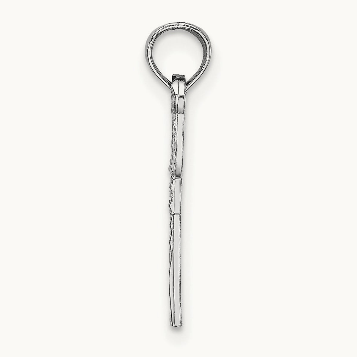 D/C Cross Charm — 14K White Gold, 21.85mm