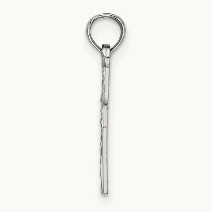D/C Cross Charm — 14K White Gold, 21.85mm