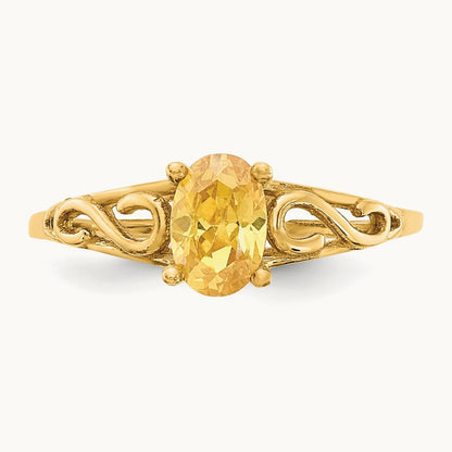 Madi K Synthetic Citrine Ring, 14K