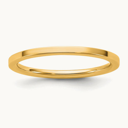 Standard Flat Comfort Fit Band, 1.5mm, 10K Yellow Gold