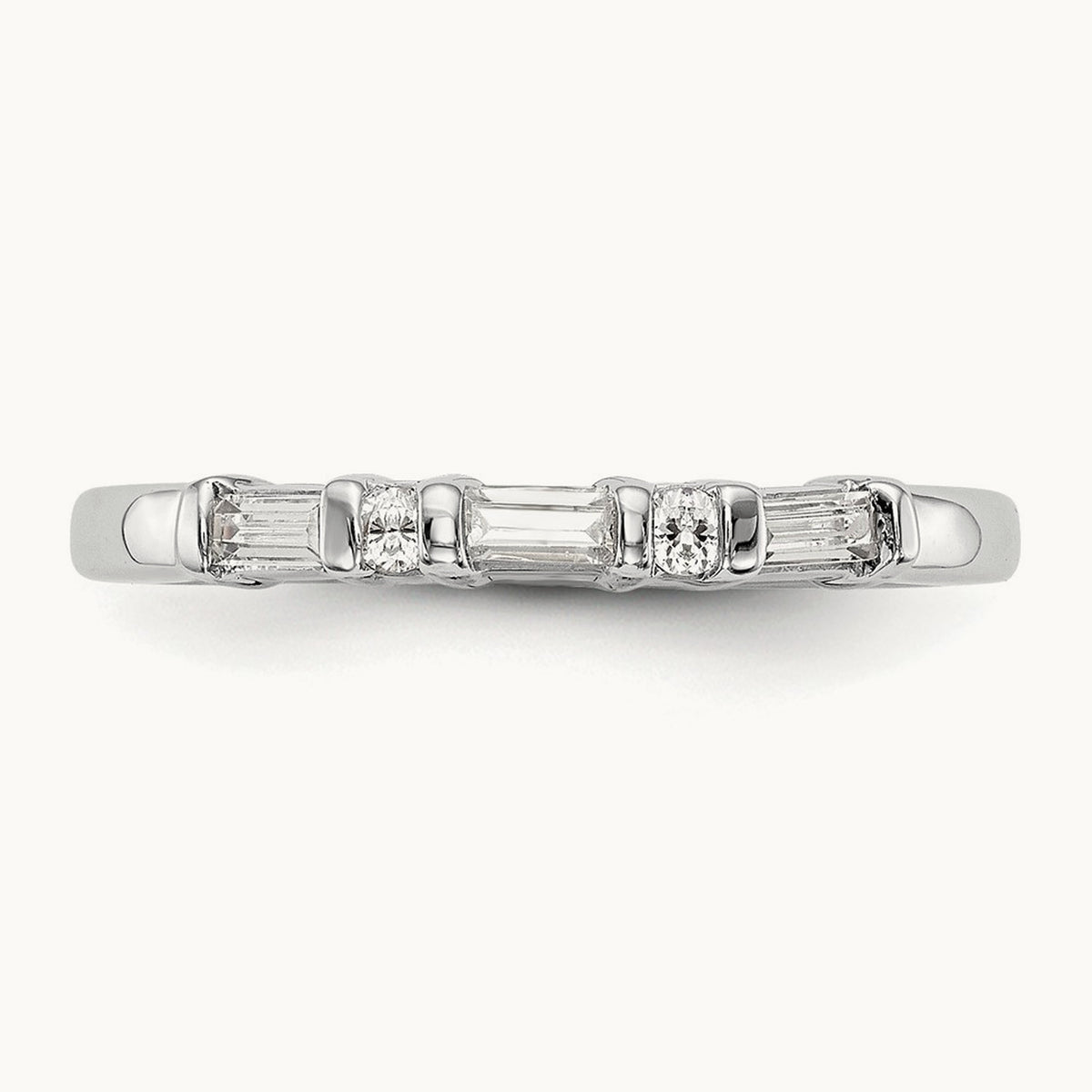 Diamond Wedding Band, 14K White Gold