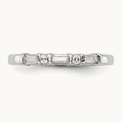 Diamond Wedding Band, 14K White Gold