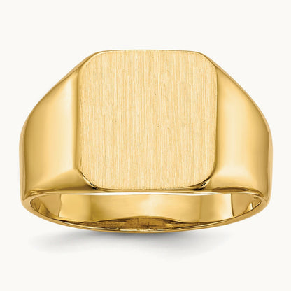 Open Back Mens Signet Ring — photo set