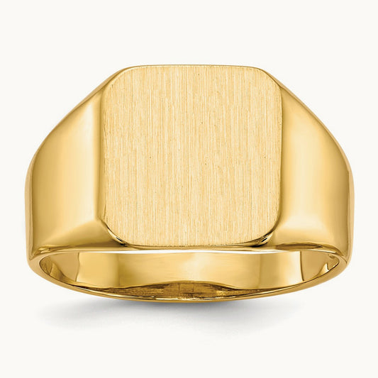 Open Back Mens Signet Ring — photo set