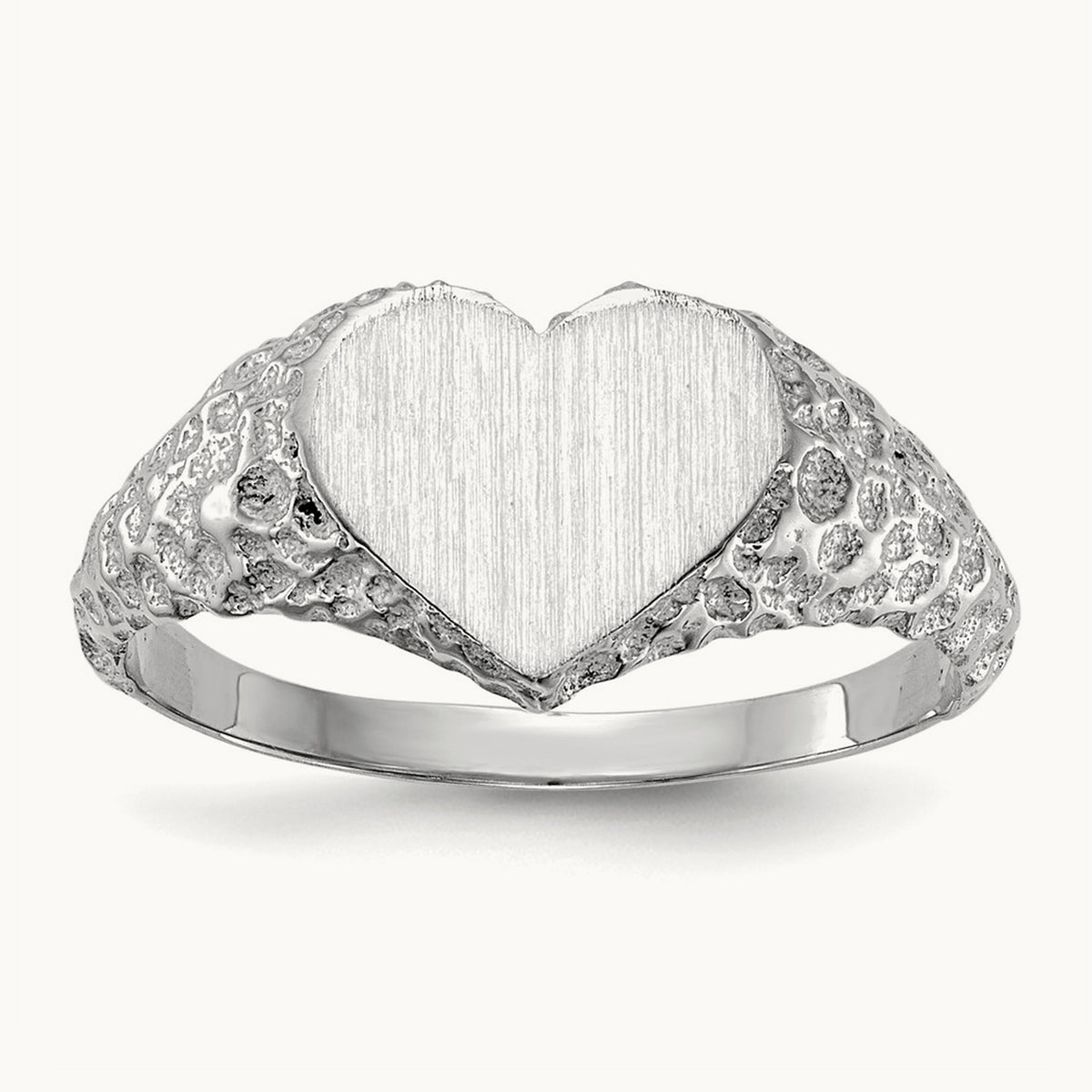 Open Back Heart Signet Ring — photo set