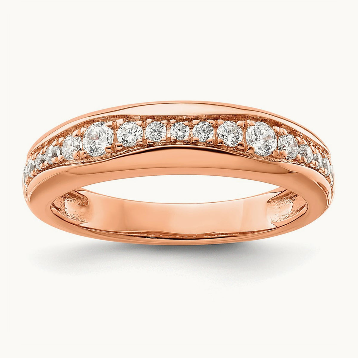 Fashion Band, 0.25 ct tw Lab-Grown Diamond — 14K Rose Gold