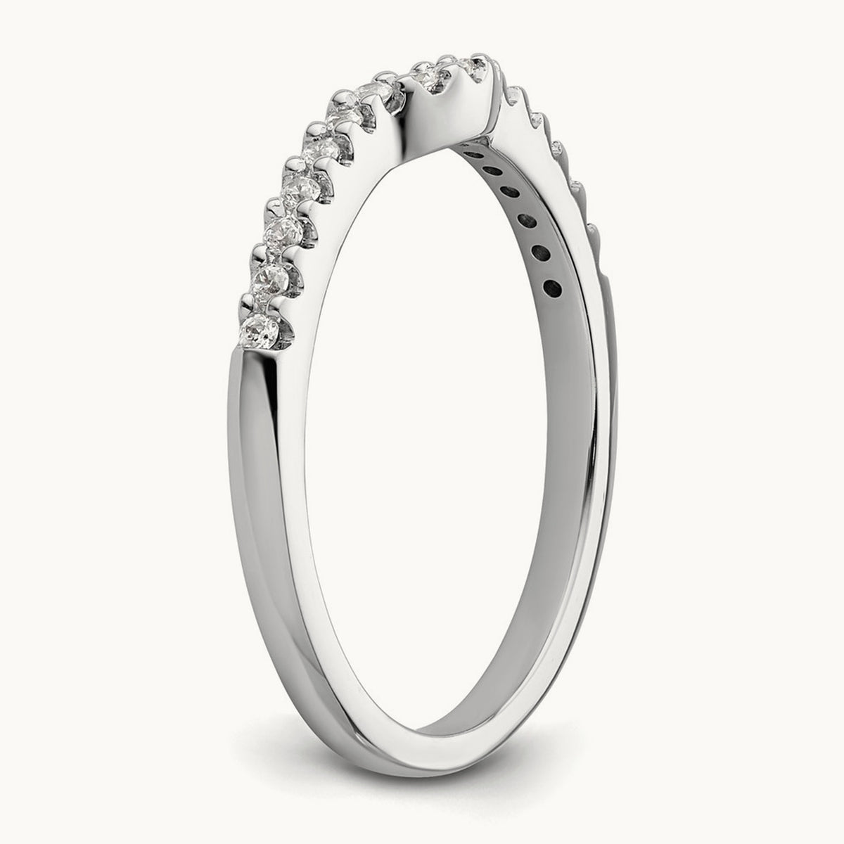 Diamond Wedding Band, 14K White Gold