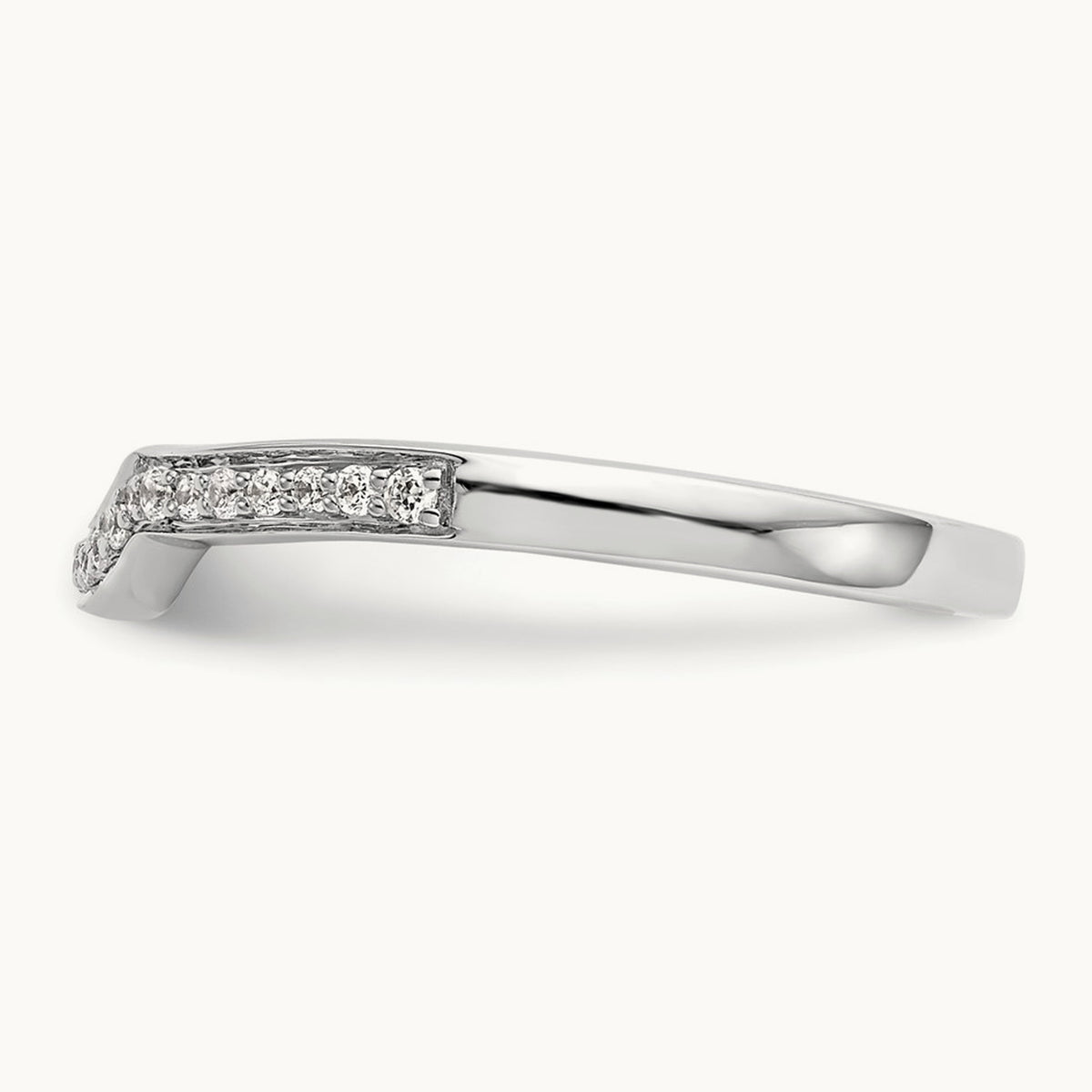 Diamond Wedding Band, 14K White Gold