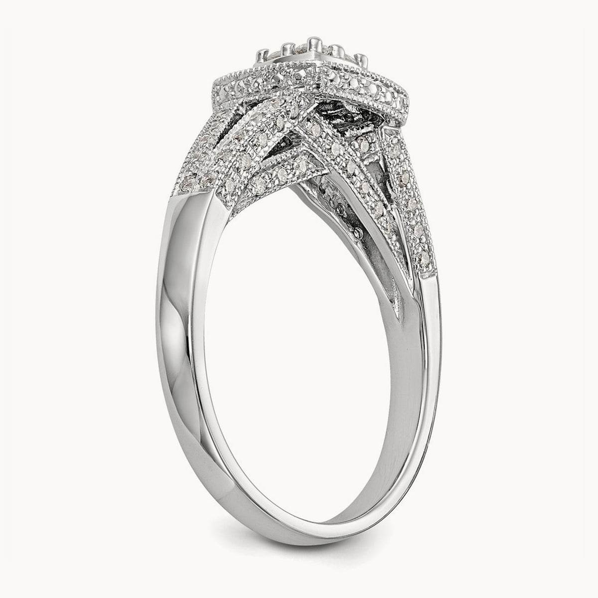 Complete Diamond Cluster Engagement Ring — photo set