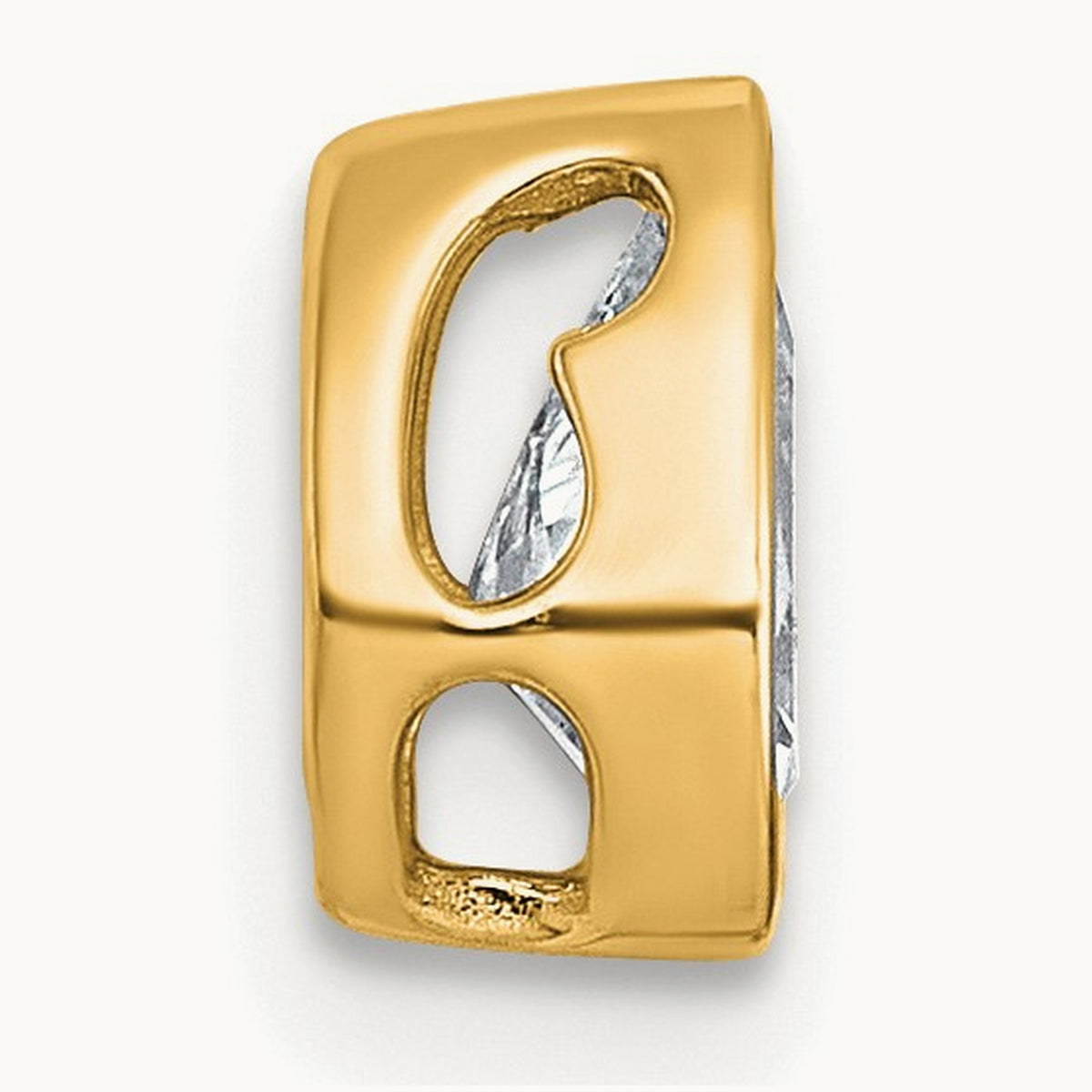Pear Bezel Chain Slide, 0.25-3.00 ct tw Lab-Grown Diamond — 5/8 ct, VS (Best), 14K Yellow Gold