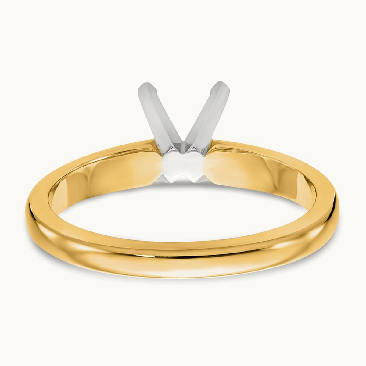 2ct. Medium-Weight Knife Edge/Half-Round Mounting, 14K Two-tone