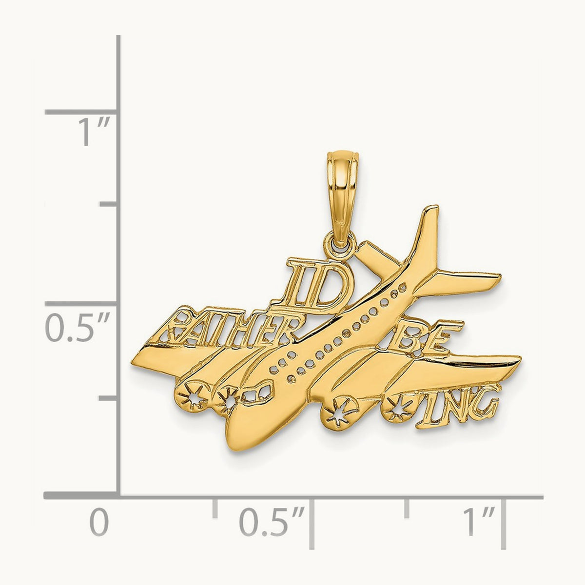 I'D RATHER BE FLYING Charm, 14K