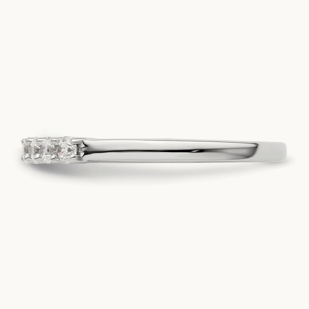 7-Stone Diamond Band, 14K White Gold