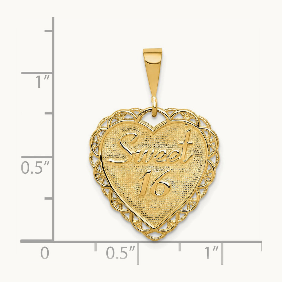 Reversible SWEET 16 Charm, 14K