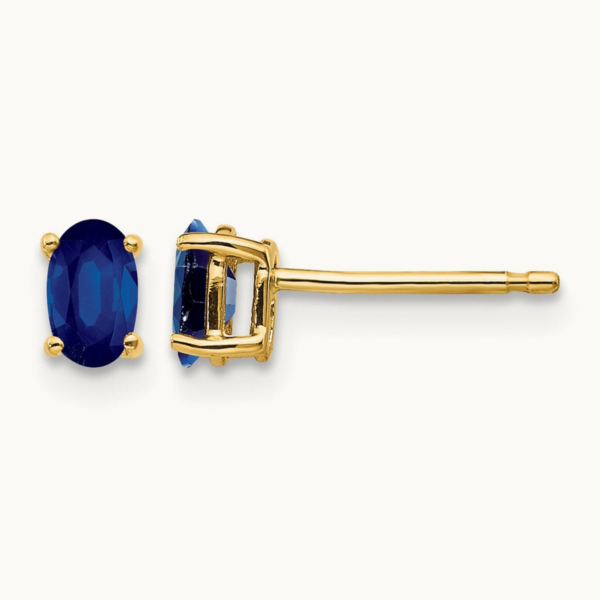 Sapphire Post Earrings, 14K