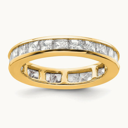 Princess Eternity Band, 2.00-3.00 ct tw Lab-Grown Diamond — 2 ct, 14K Yellow Gold