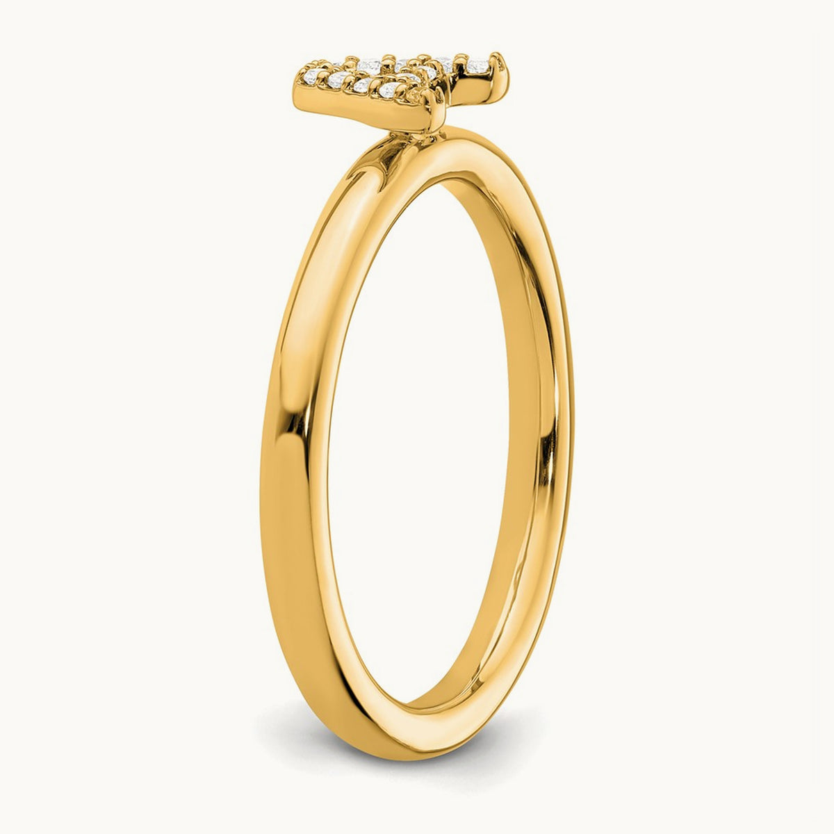 Stackable Diamond Ring — 14K Yellow Gold, A