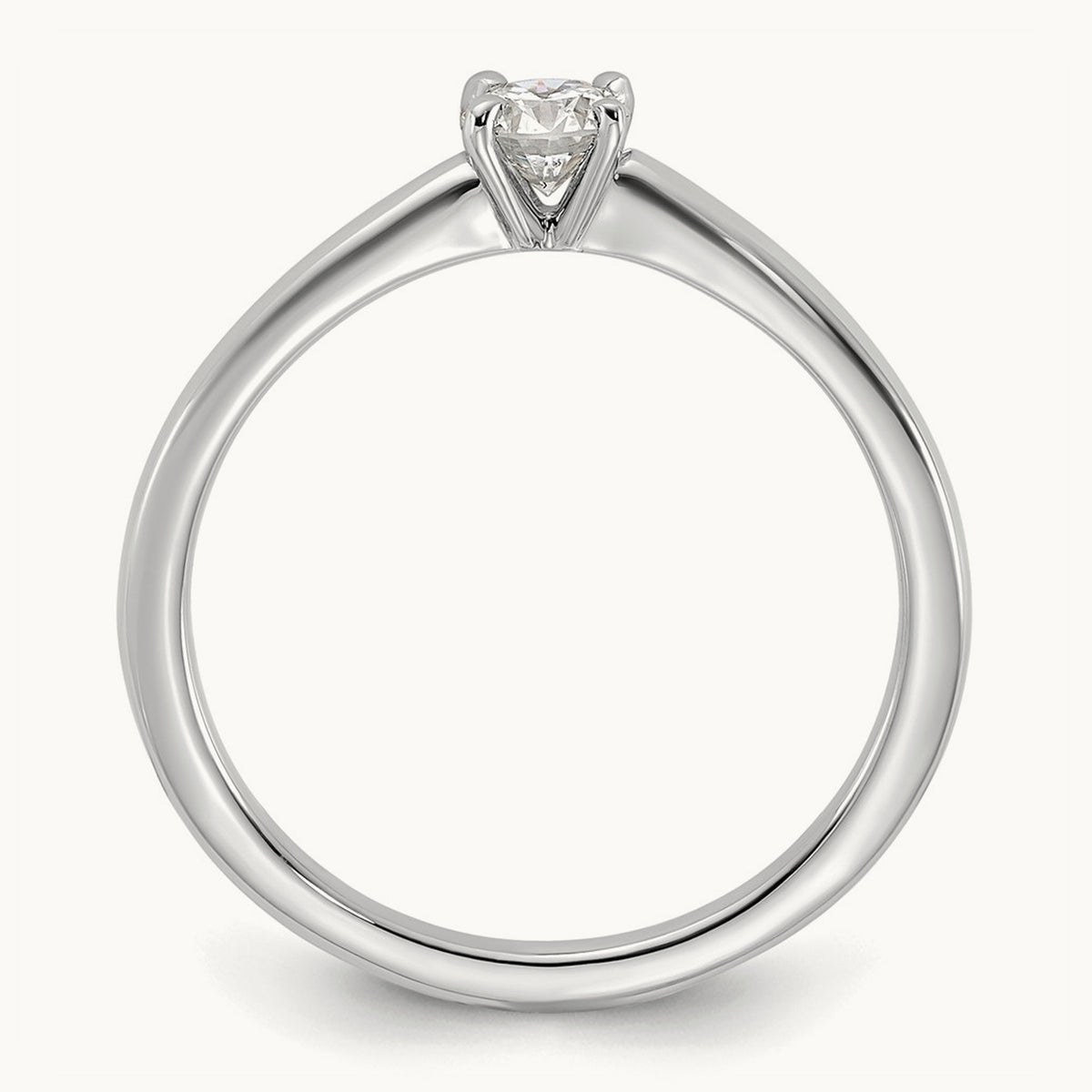 Round Solitaire Engagement Ring, 0.25-5.00 ct tw Lab-Grown Diamond — 1/4 ct, 14K White Gold