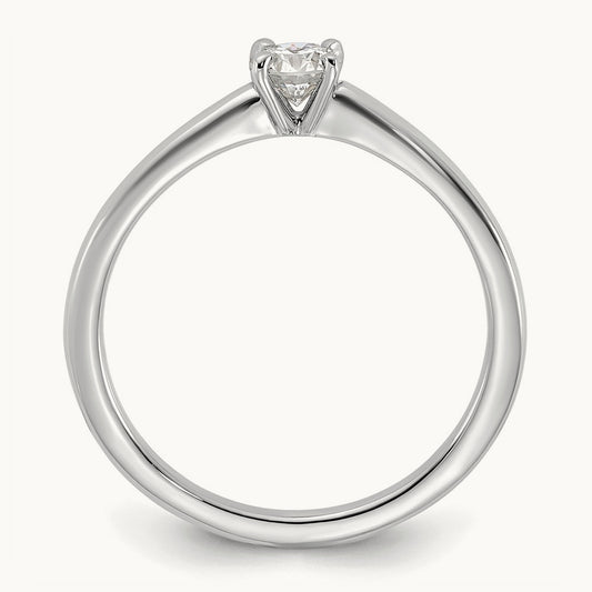Round Solitaire Engagement Ring, 0.25-5.00 ct tw Lab-Grown Diamond — 1/4 ct, 14K White Gold