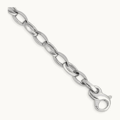 WG Hand Polished Fancy Link Bracelet, 6.6mm, 14K