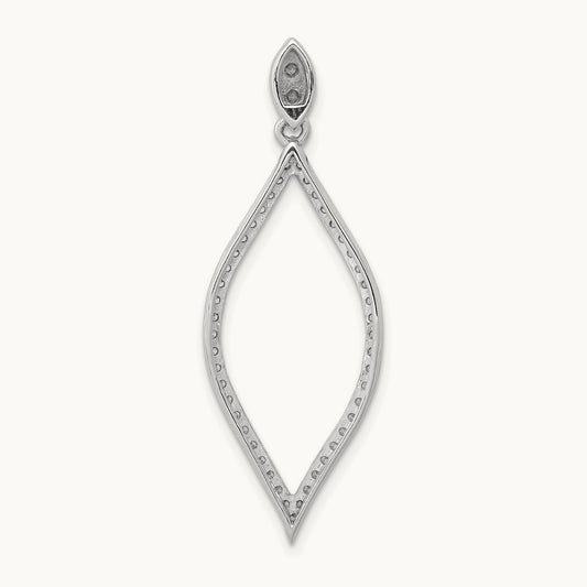 1/2ct. Diamond Pendant, 14K White Gold