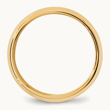 Bevel Edge Comfort Fit Band, 7mm, 10K Yellow Gold