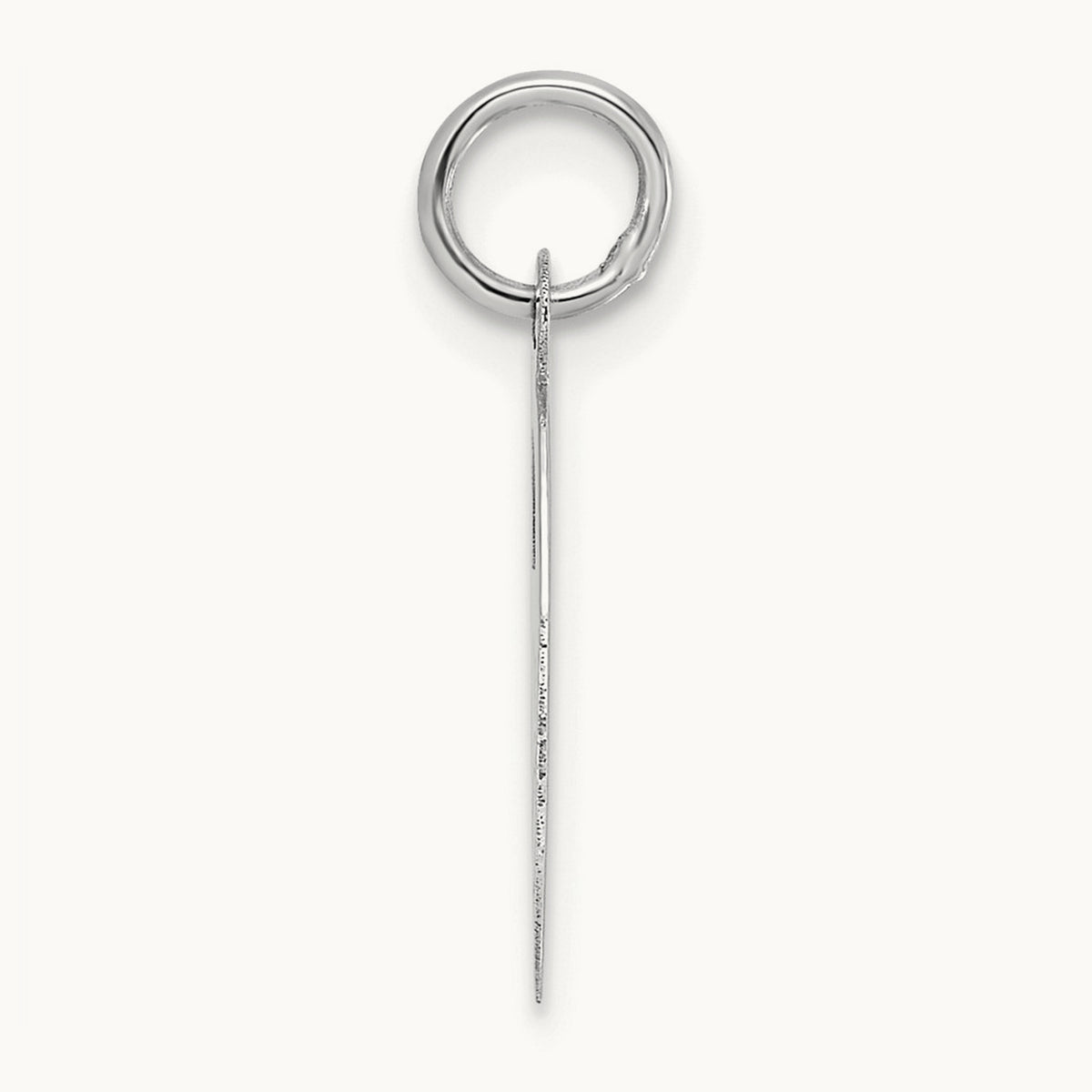 Medium Script Initial Charm — 14K White Gold, G