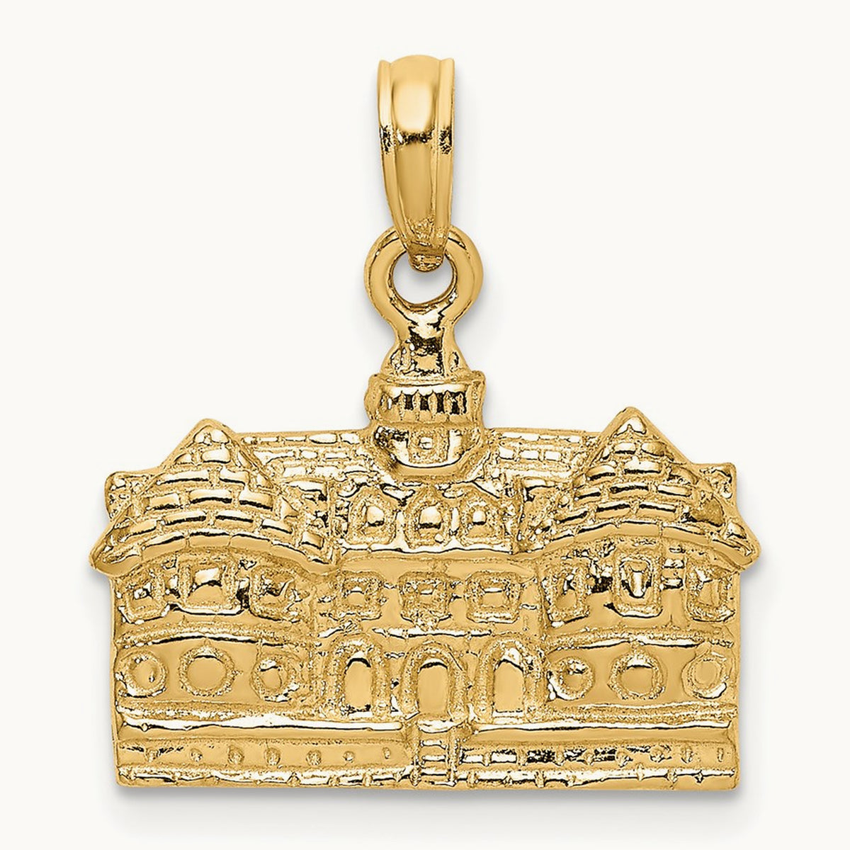 3D Capitol Building WILLIAMSBURG VA Charm, 14K